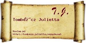 Tombácz Julietta névjegykártya